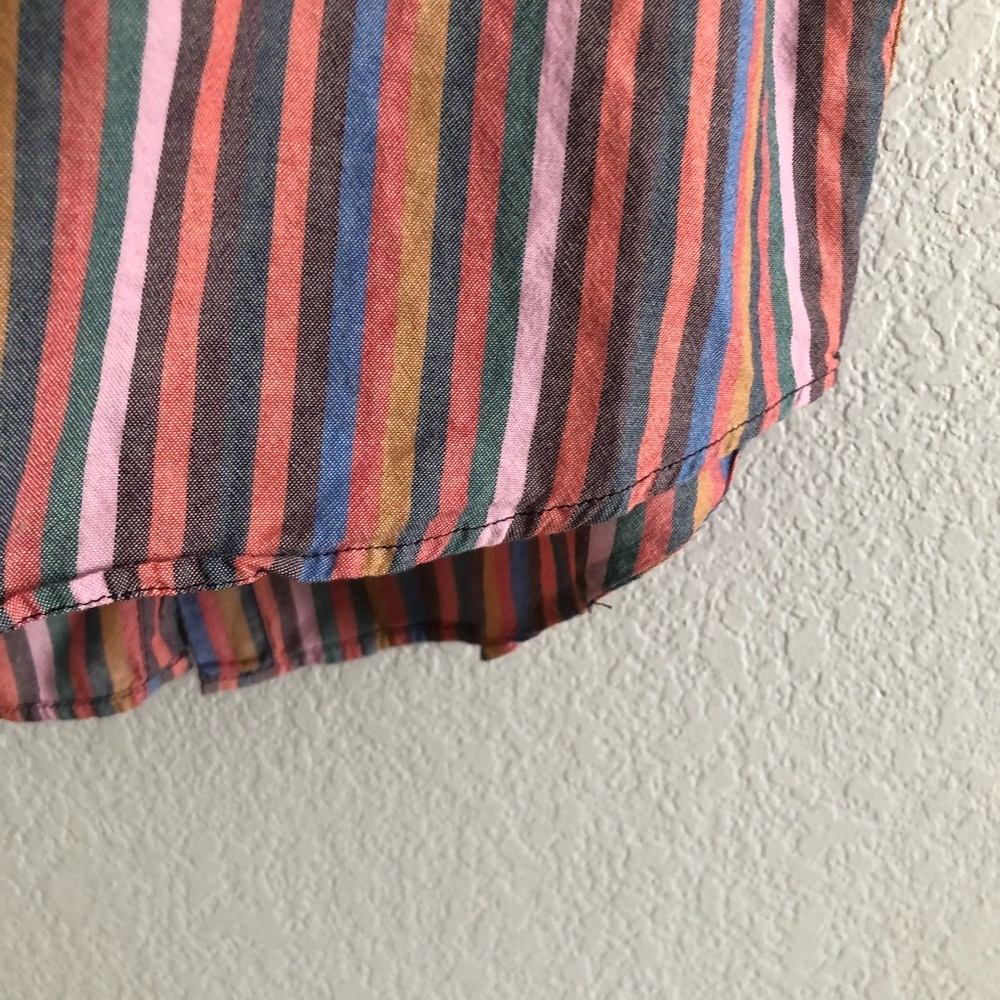 Madewell Relaxed Fit Pink Multi-Stripe Cotton Top - Picture 5 of 5